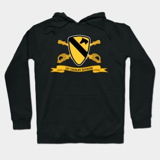 1st Cavalry Division - SSI  w Br - Ribbon Hoodie